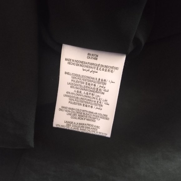 BCBG Generation Black Dress Lace Back Sz 10 - Picture 14 of 15